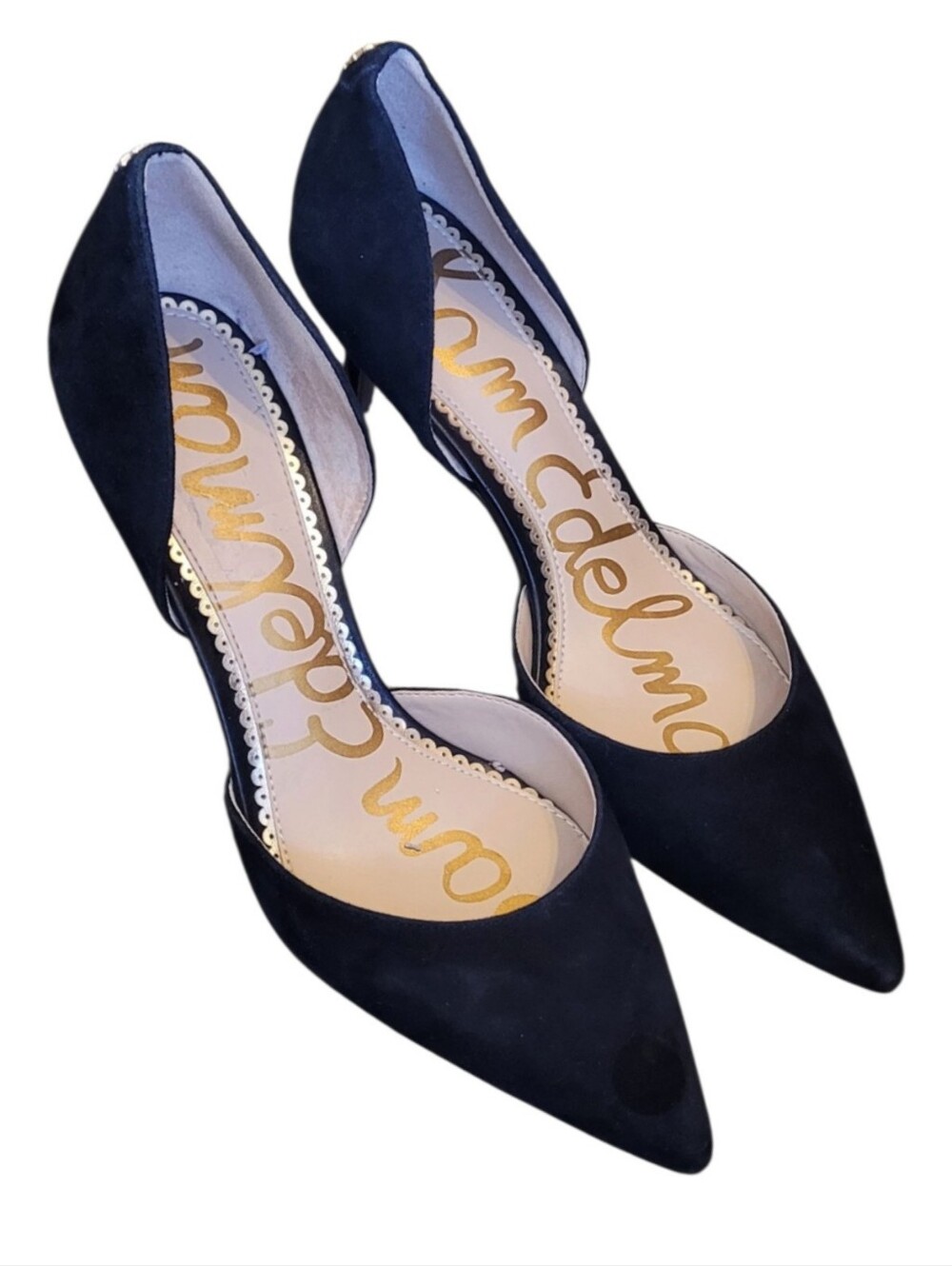 Sam Edelman Jaina Black Suede D'Orsay Pumps Size 7